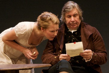 Victoria Hamnett as Mary Bennet and Peter Ellis as Mr Bennet